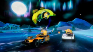 Corrida na pista congelada.